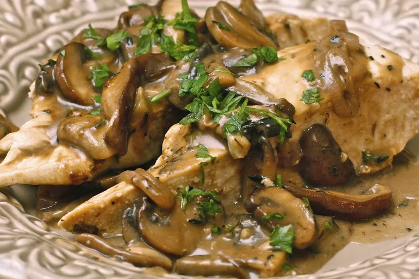 kip met champignons uit de oven