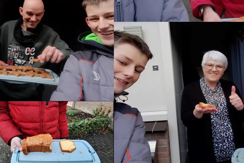 la iker kuijs en sven van engelen koekjes bakken voor ouderen foto collage a3c mag