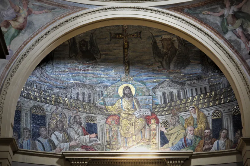 mozaiek absis huiskerk santa pudenziana rome ca 420