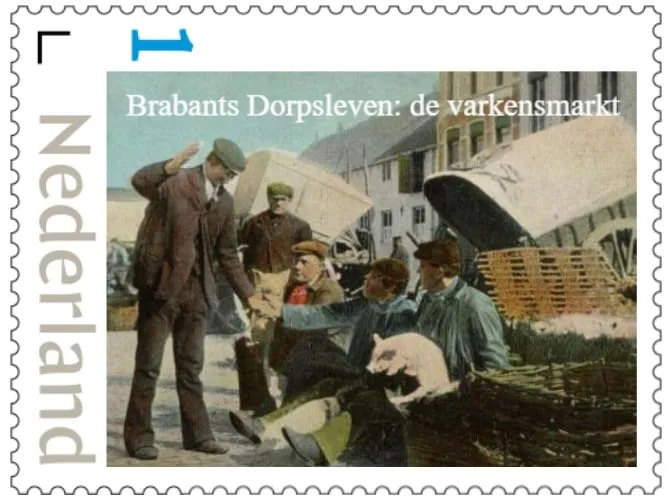 pzgl 002 brabants dorpsleven kopen verkopen op de varkensmarkt kopie
