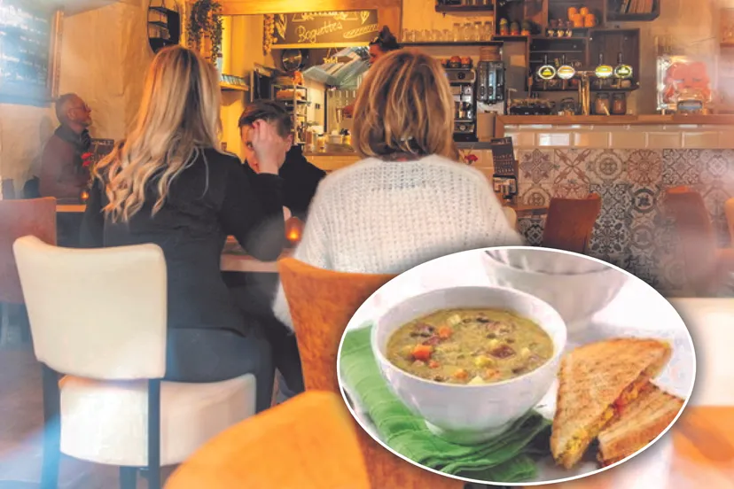 snertwandeling afbeelding met tosti