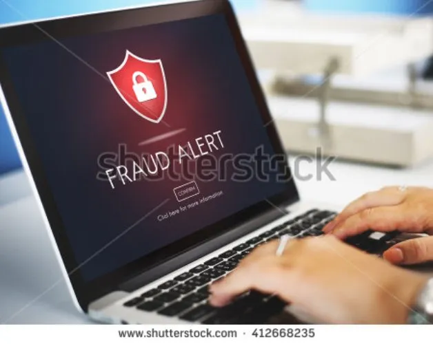 stock photo fraud alert caution defend guard notify protect concept 412668235