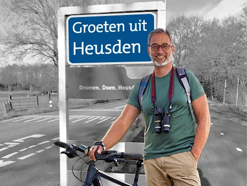 ansichtkaart met ad op pad