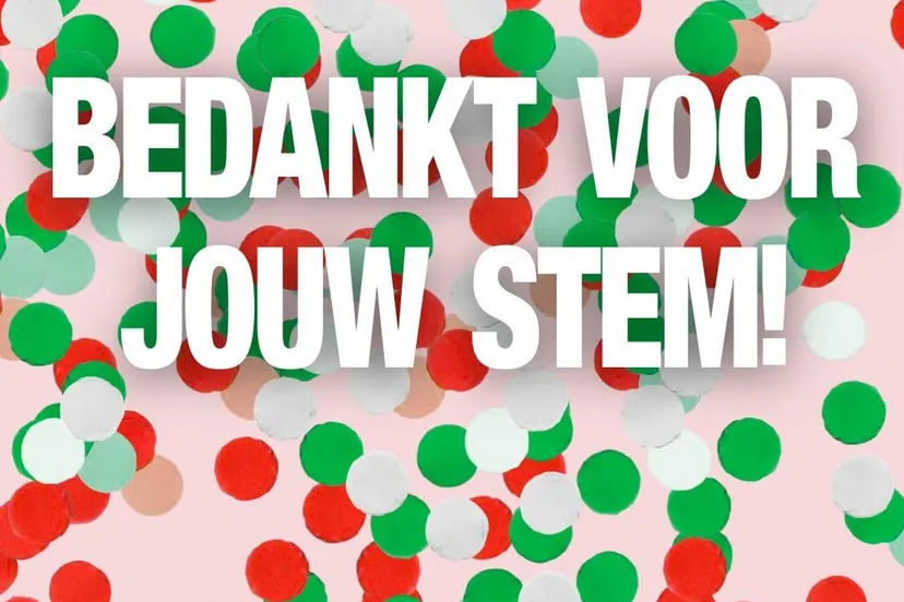bedankt voor jouw stem