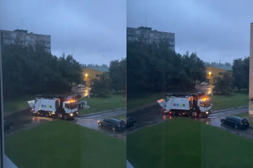 ankstu savaitgalio ryta vezamos siuksles stop kadr nuotr