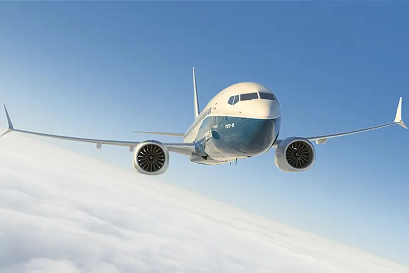 boeing 737max8 737 max 8 front nose of airplane full 06