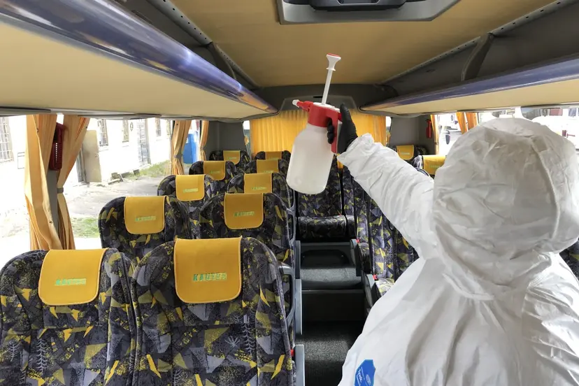 dezinfekuojami autobusai