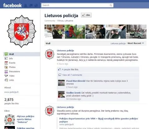 lietuvos policijos facebook profilis