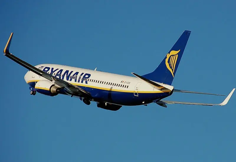 ryanair lektuvas kyla
