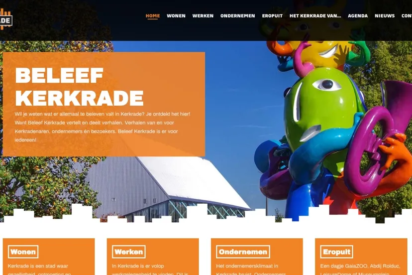 beleef kerkrade nieuwe website