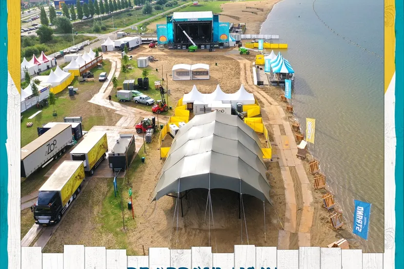 festivalstrand opbouw