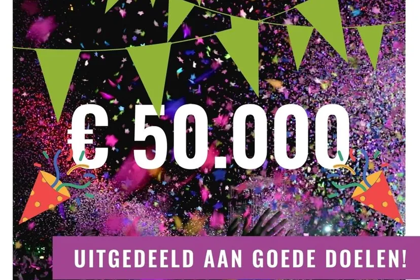 50000 uitgedeeld aan goede doelen