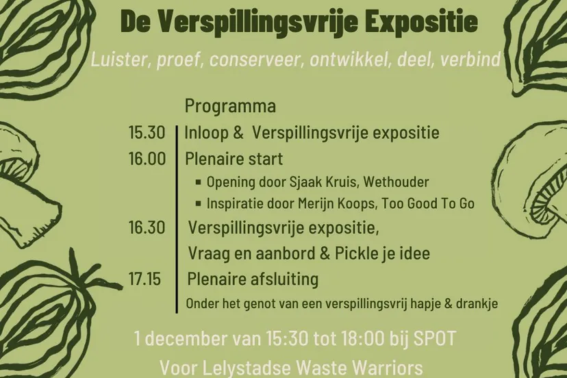 de verspillingsvrije expositie