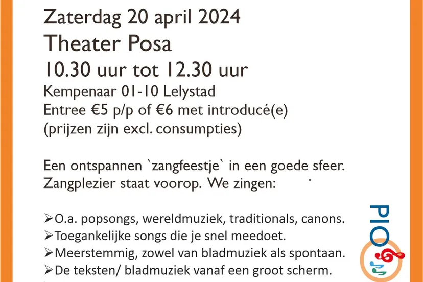 flyer zingen met petra april 20 pio vocaal