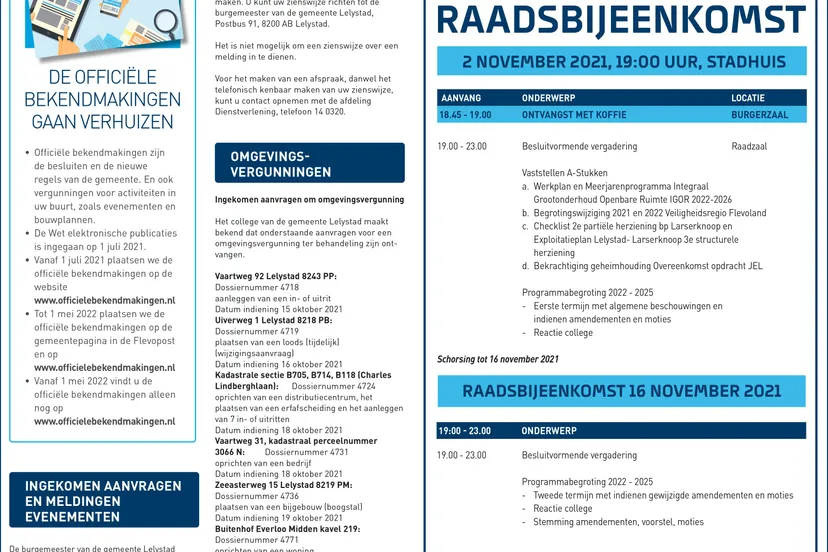 gemeenteberichten wk 43