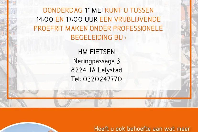 hm fietsen donderdag 11 mei