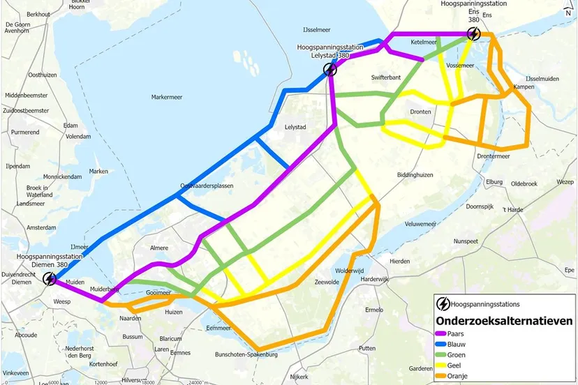 hoogspanningsverbinding diemen lelystad en ens gem lelystad