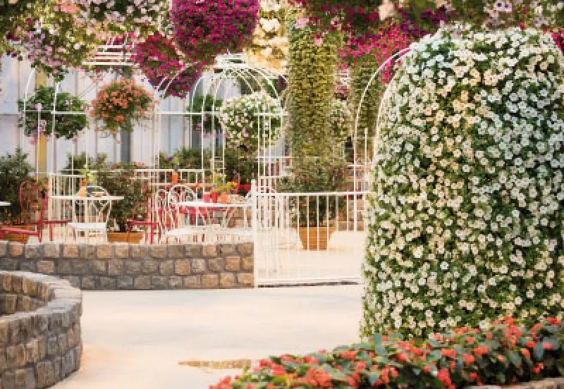 zwevende bloementuin