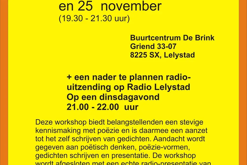 workshop poezie stichting culturale
