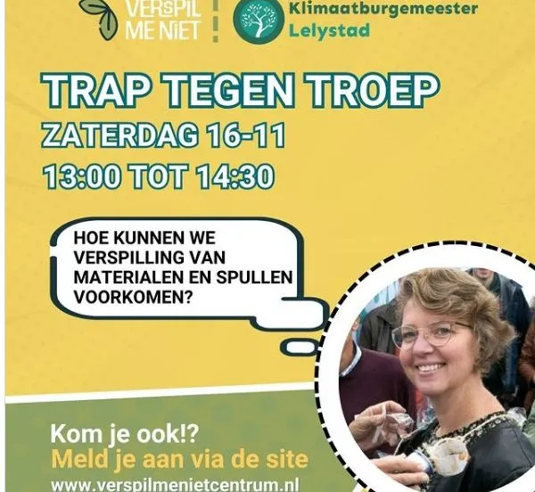 trap tegen troep verspil me niet centrum