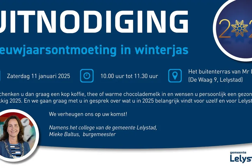 nieuwjaarsontmoeting in winterjas gem lelystad