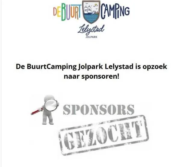 sponsoring buurtcamping jolpark lelystad buurtcamping jolpark lelystad