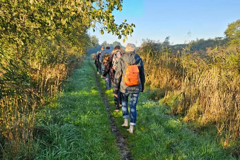 barefootwandelen in de vroegte nationaal park nieuw landjpg