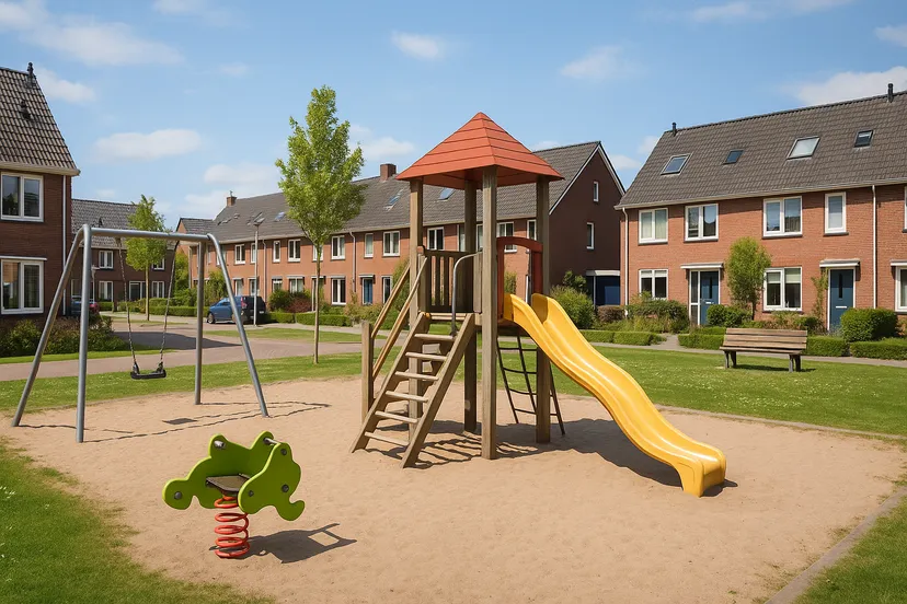 speeltuin uit met kinderen