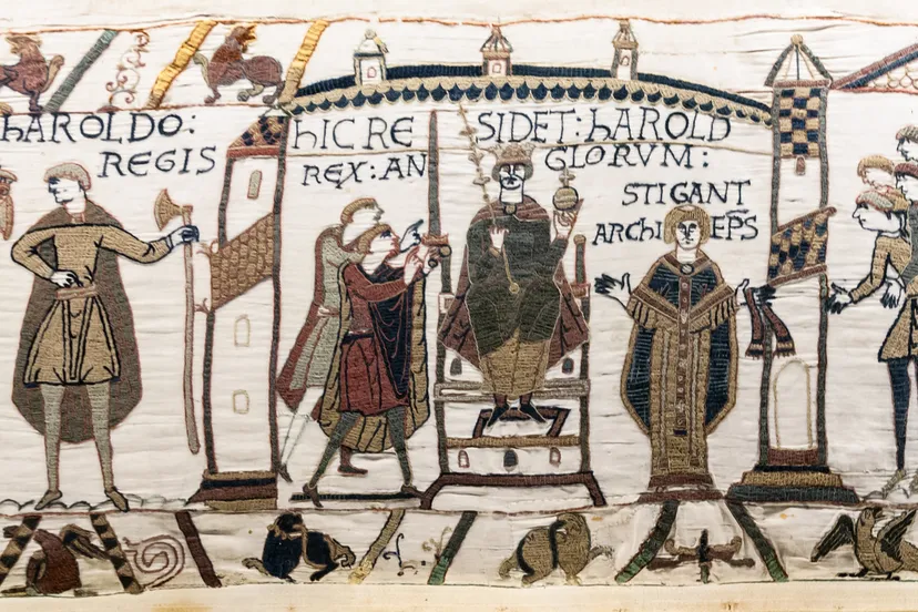 bayeux tapestry scene29 30 31 harold coronation