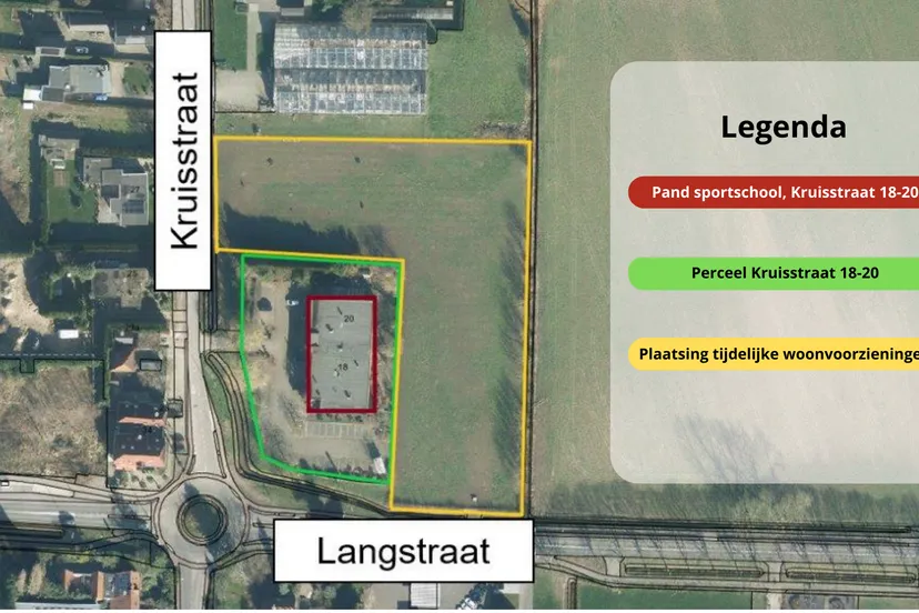 luchtfoto situatie kruisstraat 18 20 gendt