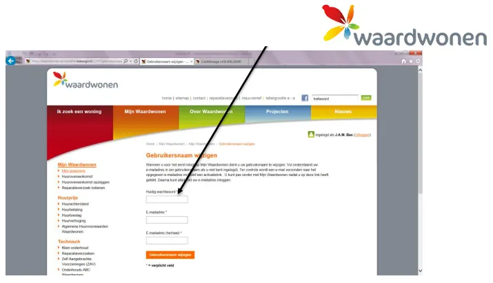 waardwonen huurdersportaal