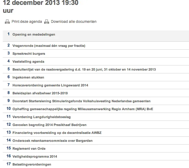 zyqbbpobg12n9ct3e55dv5c4e 12 dec raadvergadering agenda