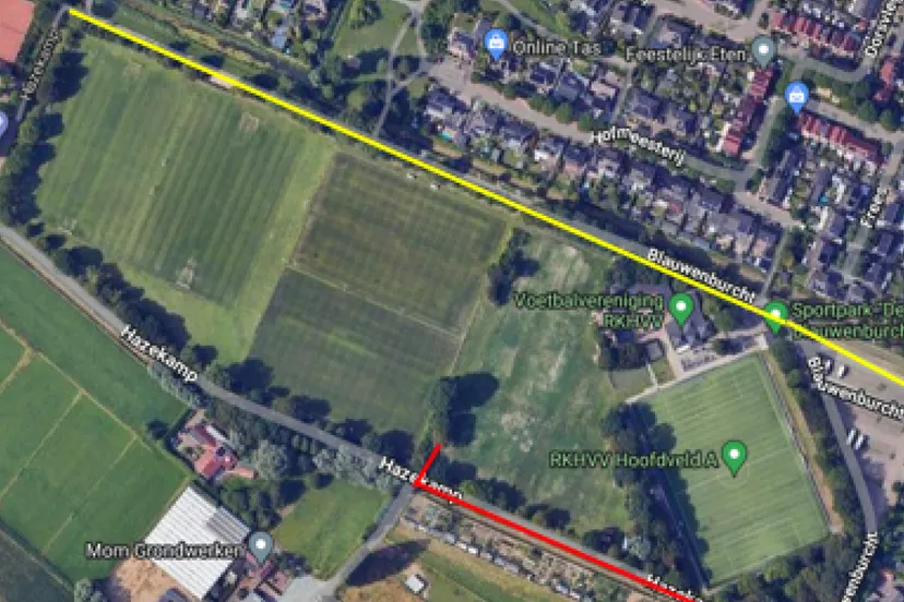 kunstgras blauwenburcht omleiding