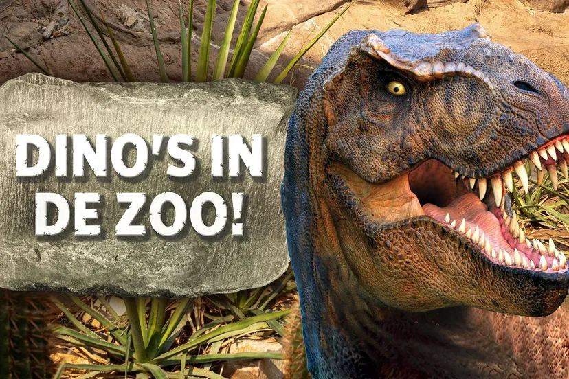 dinos in de zoo.Tyrannosaurus-rex-liggend