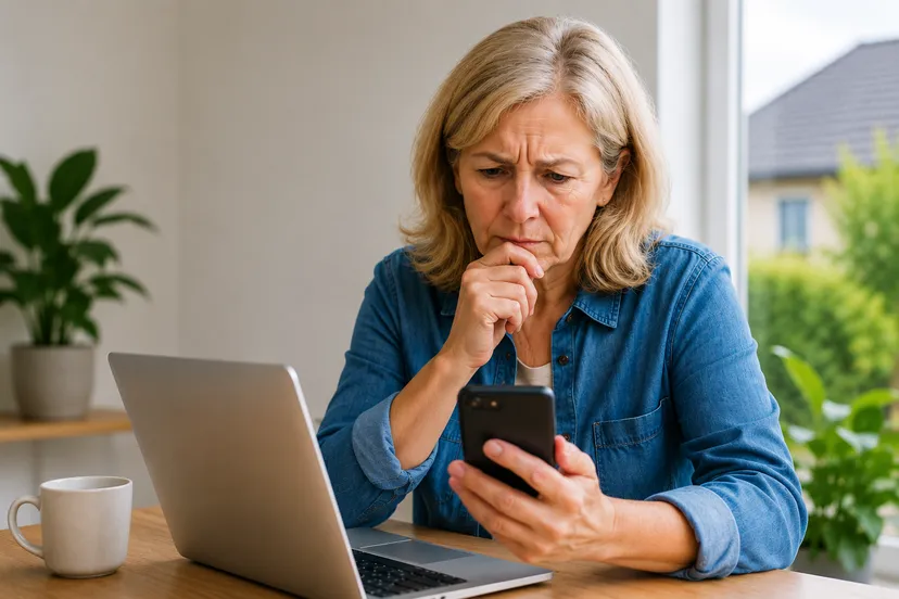 vrouw computer