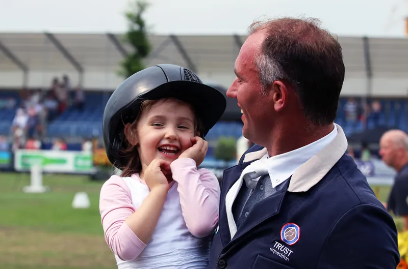gert jan bruggink met dochter hippisch twente