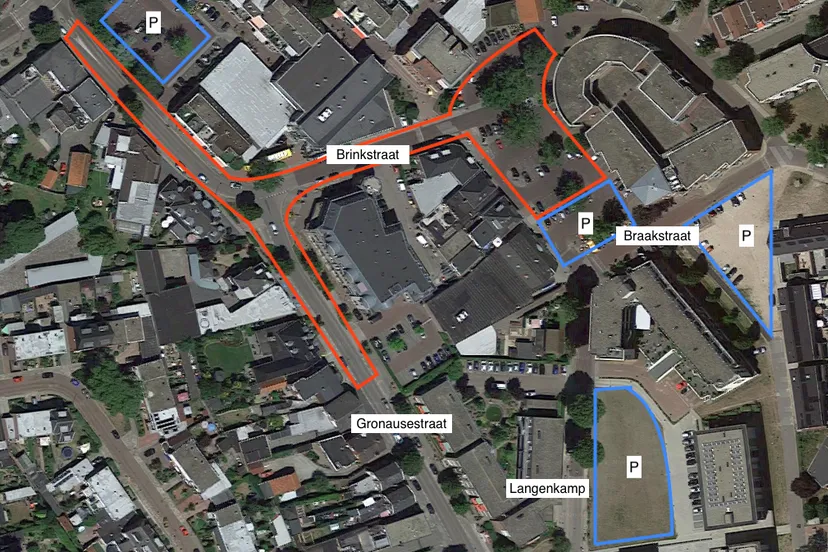 kaart parkeren en afgesloten voor verkeer