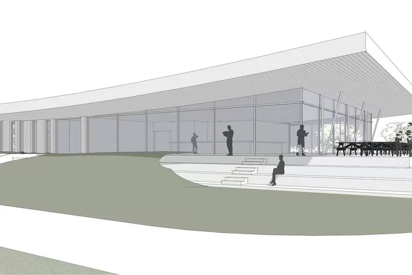 Futuristisch clubgebouw