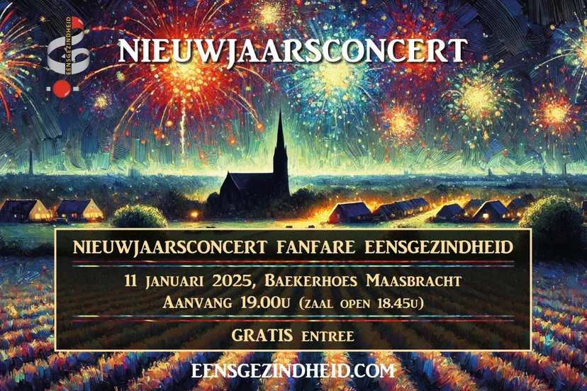 nieuwjaarsconcert fanfare eensgezindheid 11 1 2025 2