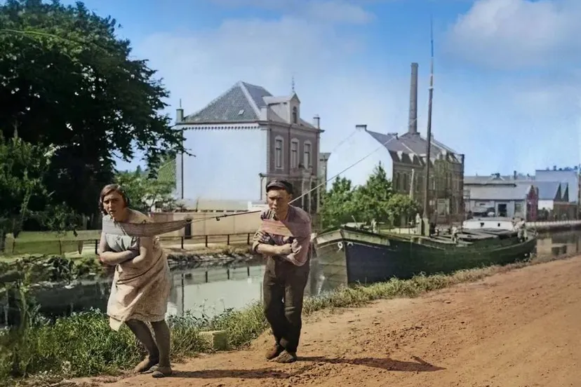 voortvarendevrouwen-nationaalarchief-spaarnestad-man-en-vrouw-trekken-handmatig-een-schuit-68f735-1