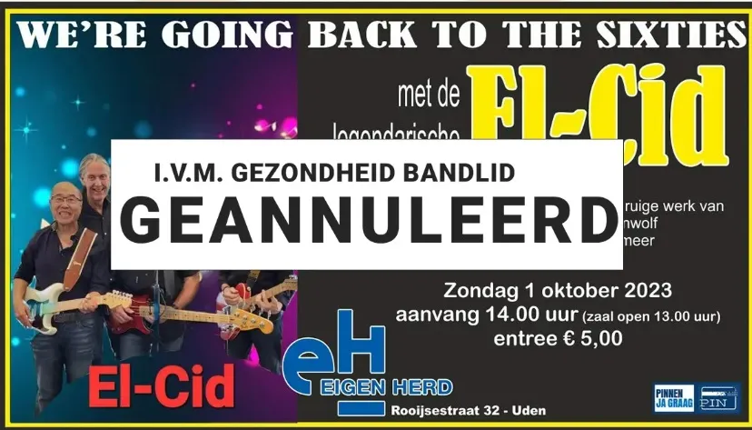 el cid optreden geannuleerd