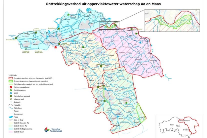 onttrekkingsverbod oppervlaktewater 2025 overzicht
