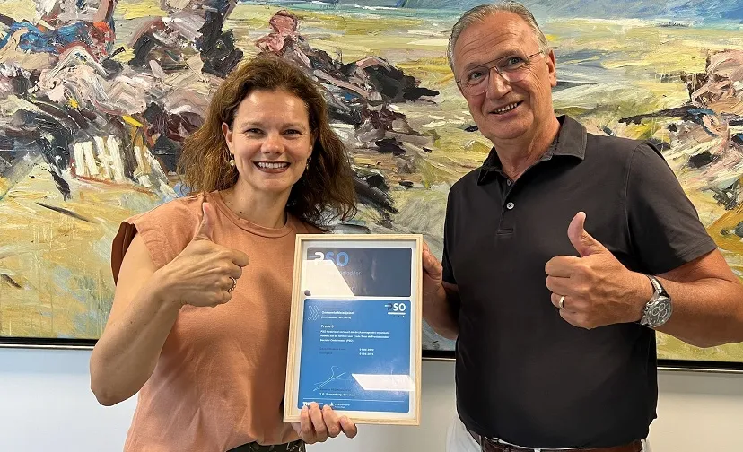 foto certificaat 26 08 2022 marieke van den boogaart en jan goijaarts