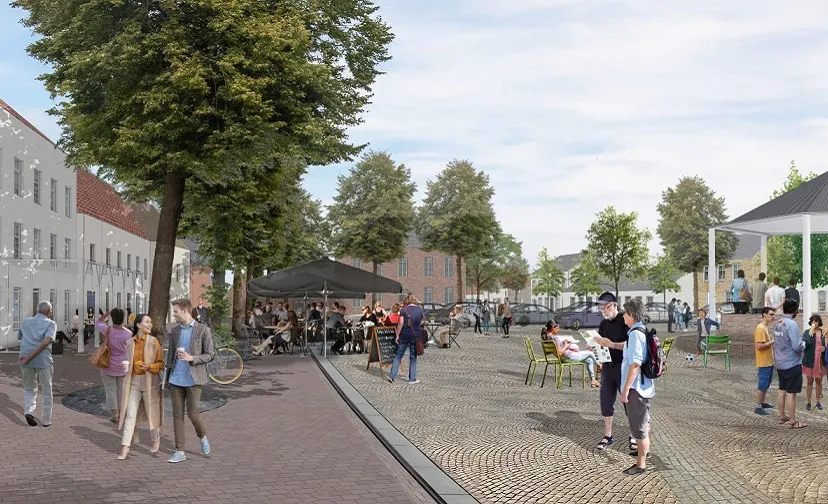 impressie markt na herinrichting