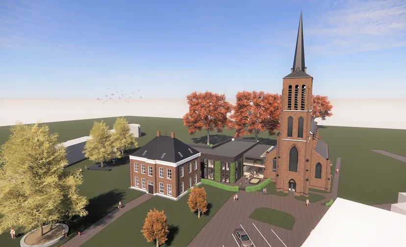 impressie vogelvlucht voorzijde