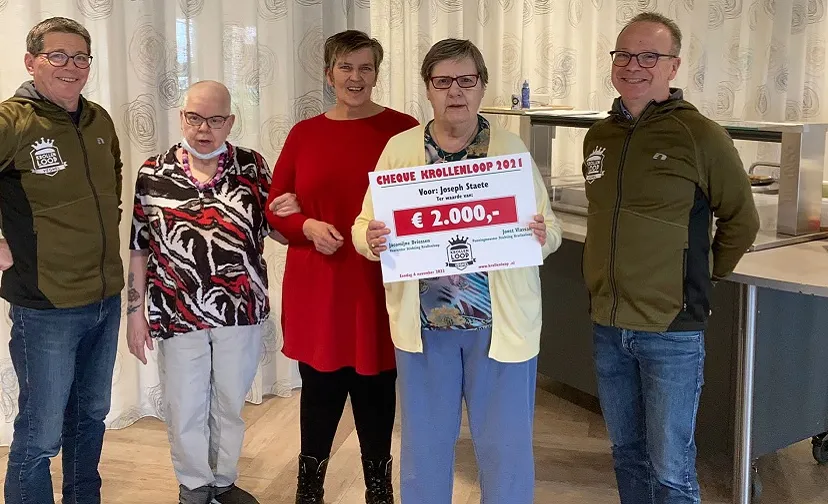 uitreiking cheque joseph staete