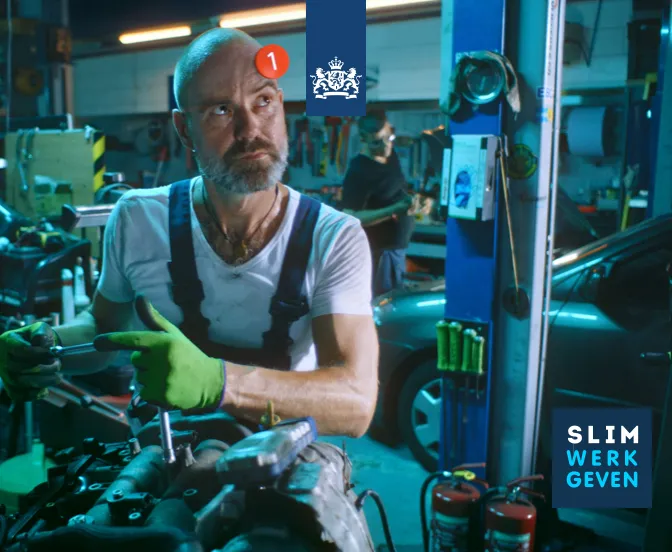 slim werk geven