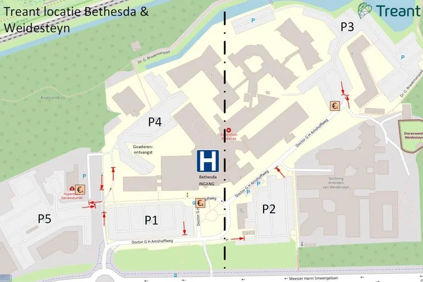 hoogeveen plattegrond parkeren bethesda
