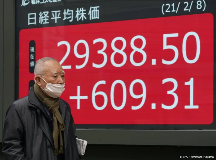 nikkei na 30 jaar weer boven 30 000 punten