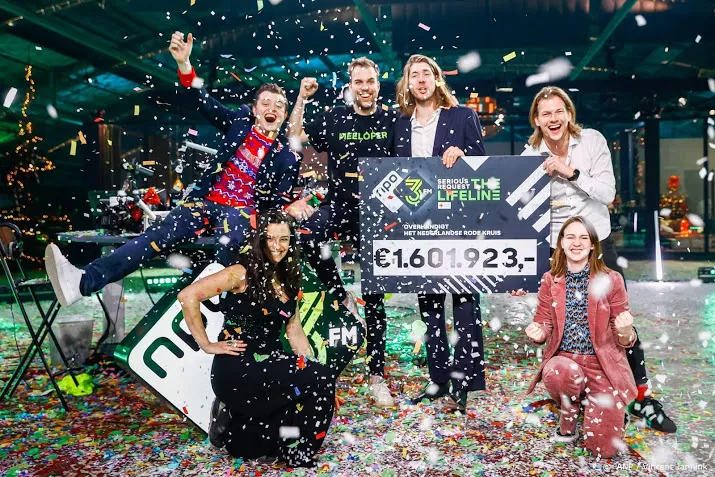 3fm serious request brengt 16 miljoen euro op voor rode kruis